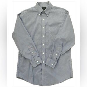 Jos. A. Bank Men's Long Sleeve Shirt Blue/White Check Size 16-33 - EUC